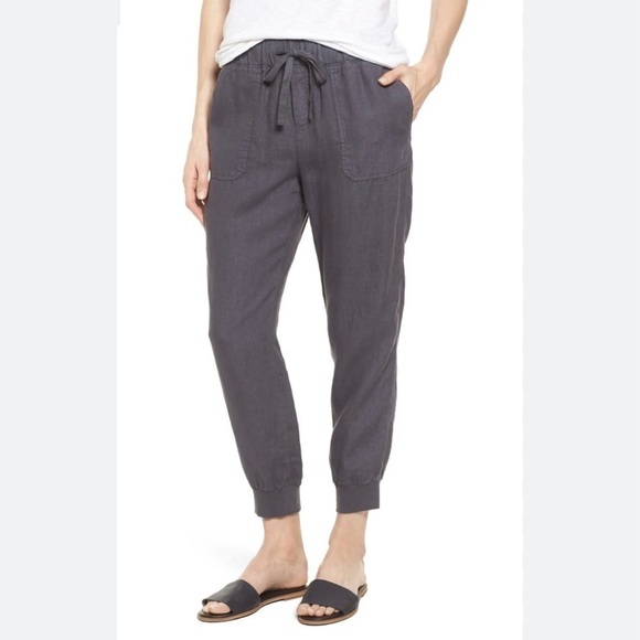 Caslon Woman’s Linen Joggers in Grey Ebony Size XXSmall Petite - Picture 5 of 16